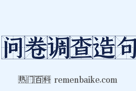 问卷调查造句是什么意思的图片